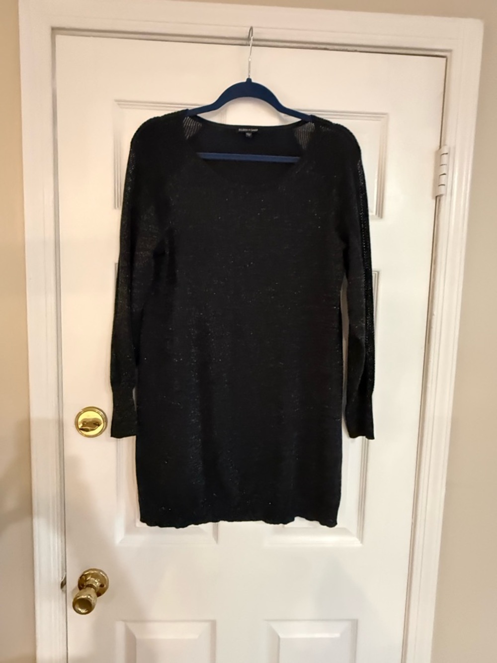 Eileen Fisher Black Long Sleeve Tunic Sweater